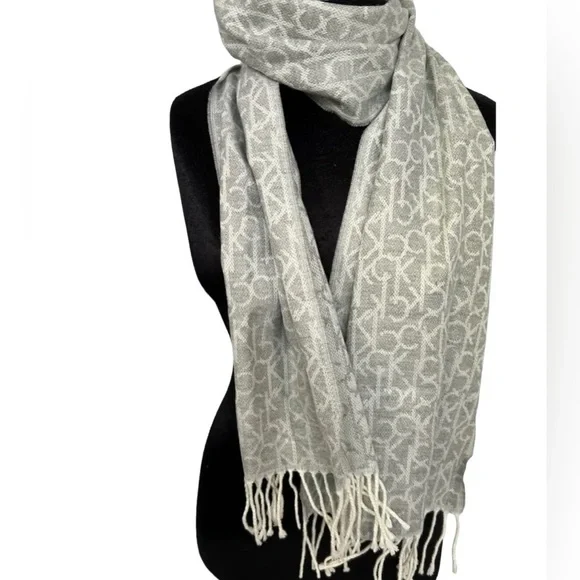 Calvin Klein Accessories New Calvin Klein Scarf Ck Logo Gray